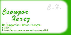 csongor hercz business card